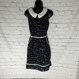 ModCloth Monochrome Science Pattern Mini Dress